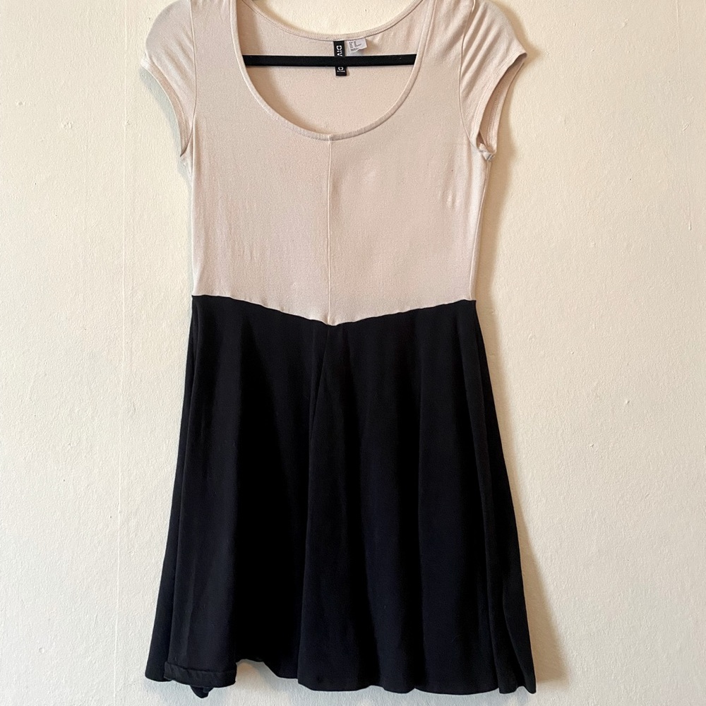 Two-Tone Skater Dress
